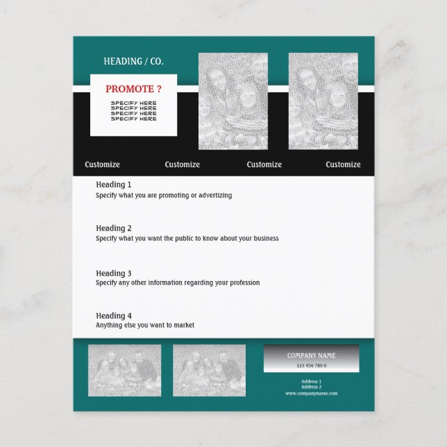 Flyer modelo - crie seu próprio 4,5"x5,6" (Frente)