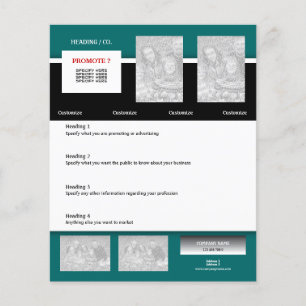 Flyer modelo - crie seu próprio 4,5"x5,6"