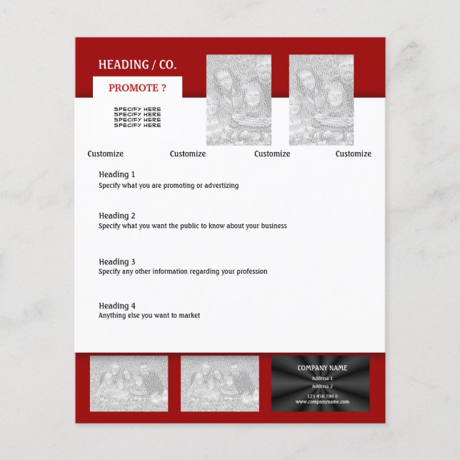 Flyer modelo - crie seu próprio 4,5"x5,6" (Frente)