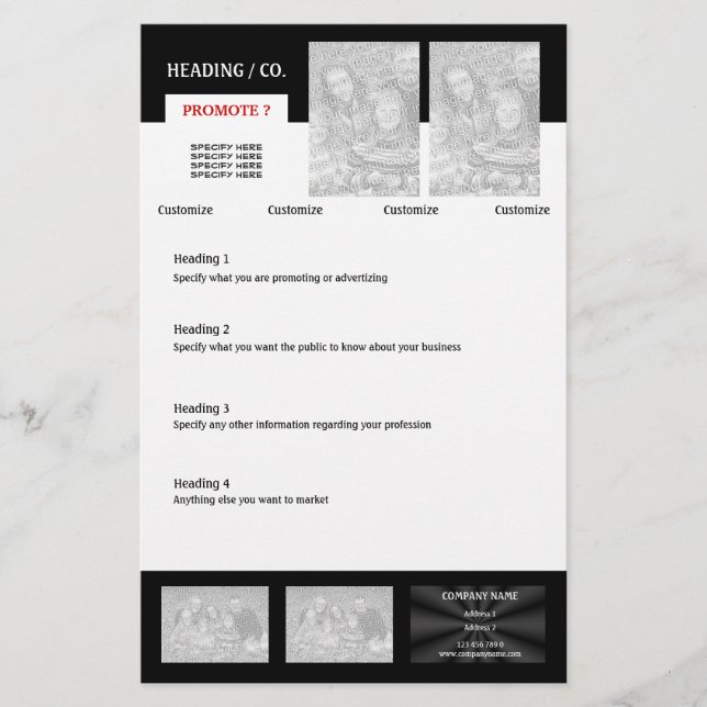 Flyer modelo - crie seu próprio 5,5"x8,5" (Frente)