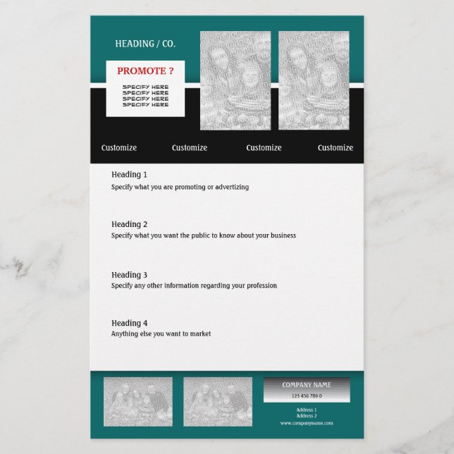 Flyer modelo - crie seu próprio 5,5"x8,5" (Frente)