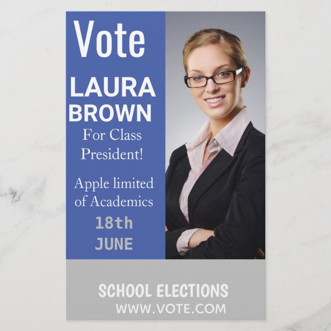 Flyer Modelo da campanha eleitoral (Frente)