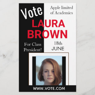 Flyer Modelo da campanha eleitoral de voto