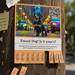 Flyer Modelo de Cachorro Encontrado para Arrancar