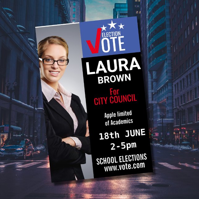 Flyer Modelo de campanha eleitoral de voto (Criador carregado)