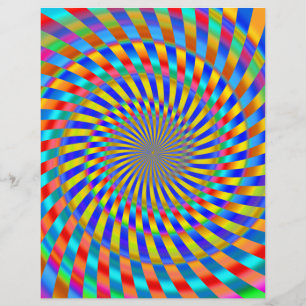 Flyer Modelo de folheto: design espiral colorido