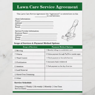 Flyer Modelo de Formulário de Acordo de Manutenção de Ja