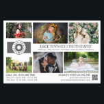 Flyer Modelo de Fotografia Profissional Fotografia Comer<br><div class="desc">Folheto de marketing branco para um fotógrafo profissional personalizado com suas fotos, logotipos, informações de contato, texto personalizado e código QR com fontes de cinza em um fundo branco. Promova seu negócio de fotografia com este folheto de colagem fotográfica personalizado com seis fotos maravilhosas de um lado e uma foto...</div>