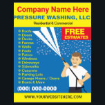 Flyer Modelo de Limpeza e Limpeza de Pressão<br><div class="desc">Promova sua empresa com esses panfletos eficazes para serviços de lavagem de pressão/energia com uma imagem da caricatura da máquina de lavar pressão. Basta adicionar suas próprias informações ao design para personalizar esses folhetos profissionais de limpeza de pressão/energia e lavagem.</div>