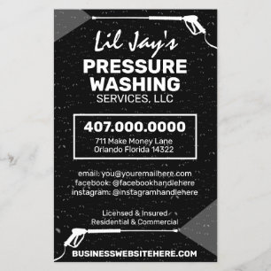 Flyer Modelo de Limpeza e Limpeza de Pressão