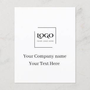 Flyer Modelo de logotipo personalizado elegante