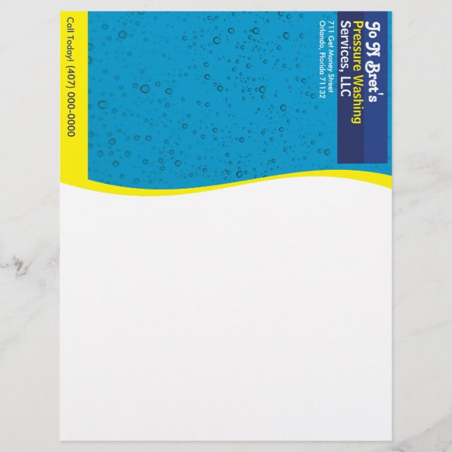 Flyer Modelo de pano de pressão de lavagem de energia (Verso)