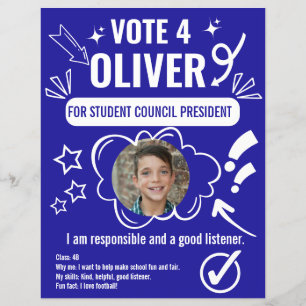 Flyer Modelo de votação do Conselho Escolar para Criança