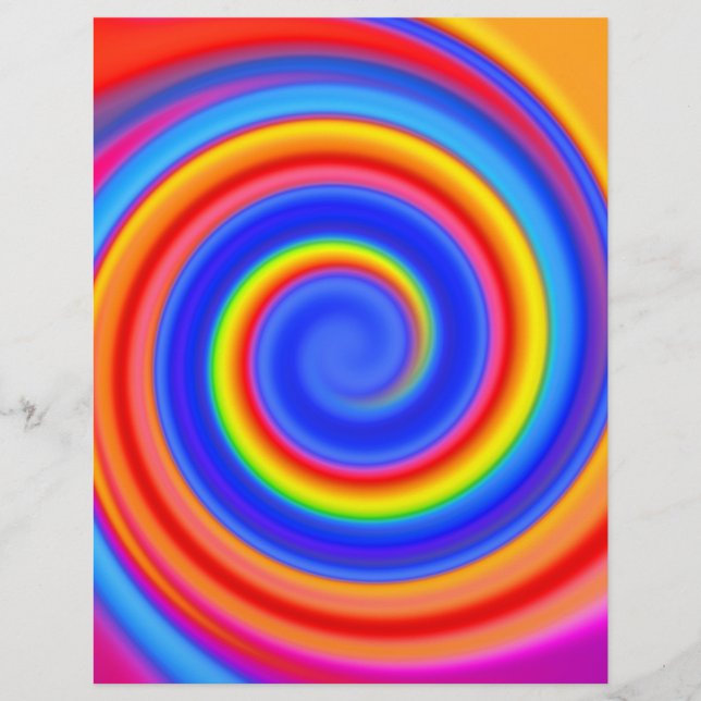 Flyer Modelo: Design espiral colorida (Frente)