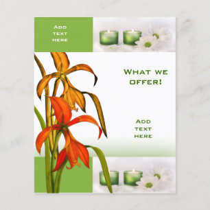 Flyer Modelo do verde B dos termas do salão de beleza d