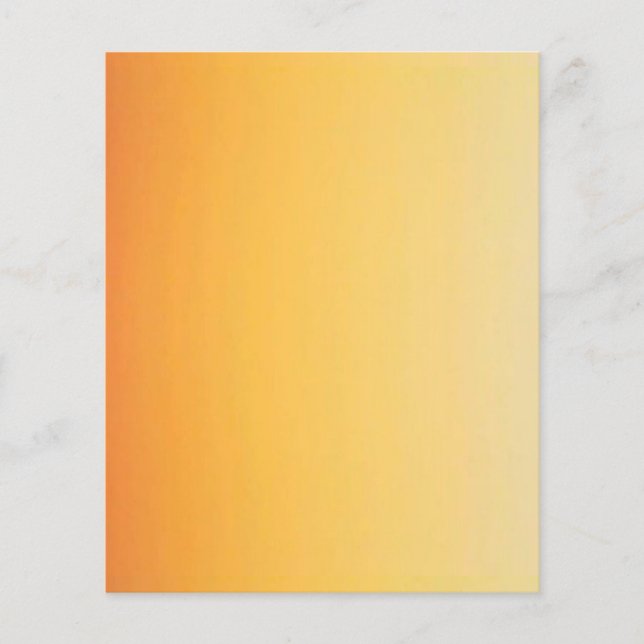 Flyer Modelo PERSONALIZADO DE FUNDO GRADIENTE DE LARANJA (Frente)