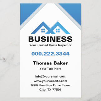 Flyer Modern Blue Roof House Logo Real Estate