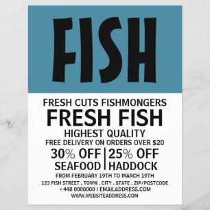 Flyer Modern Bold, Fishmonger/Esposa, Mercado de Peixes