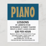 Flyer Modern Bold, Keyboard, Piano Lessons<br><div class="desc">Modern Bold,  Keyboard,  Piano Lessons Advertising Flyers By The Business Card Store.</div>