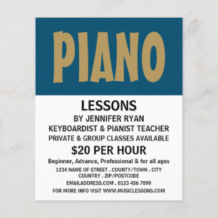 Flyer Modern Bold, Keyboard, Piano Lessons