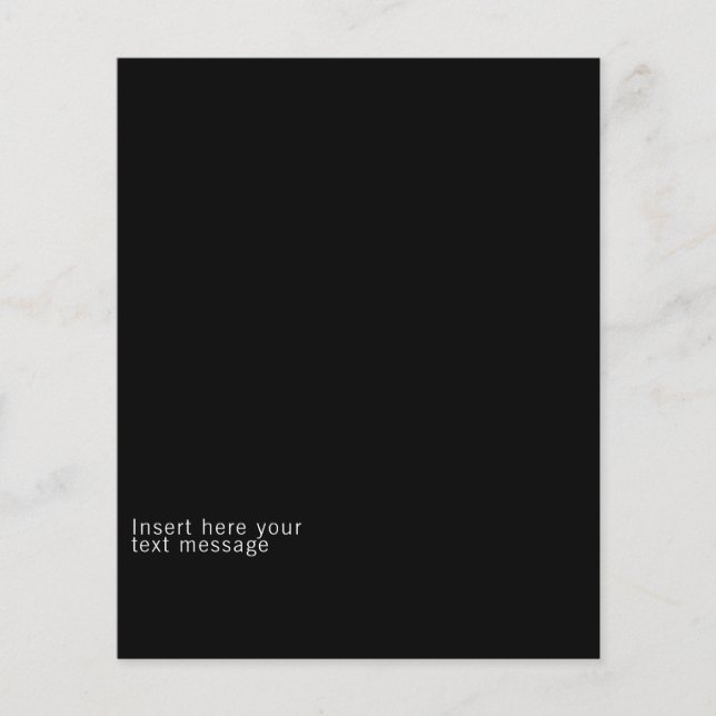Flyer Modern Bold Minimal In Budget Logo and Text Black (Frente)