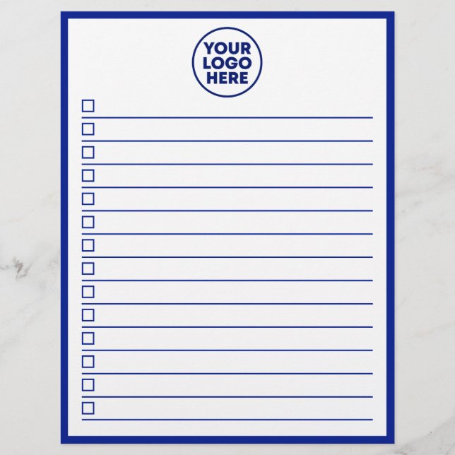 Flyer Modern Business Logo Navy Blue To Do List (Frente)