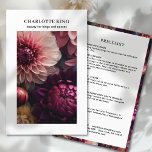 Flyer Modern Flower Salon Pricelist<br><div class="desc">Custom Modern Floral Salon Price List Flyers.</div>