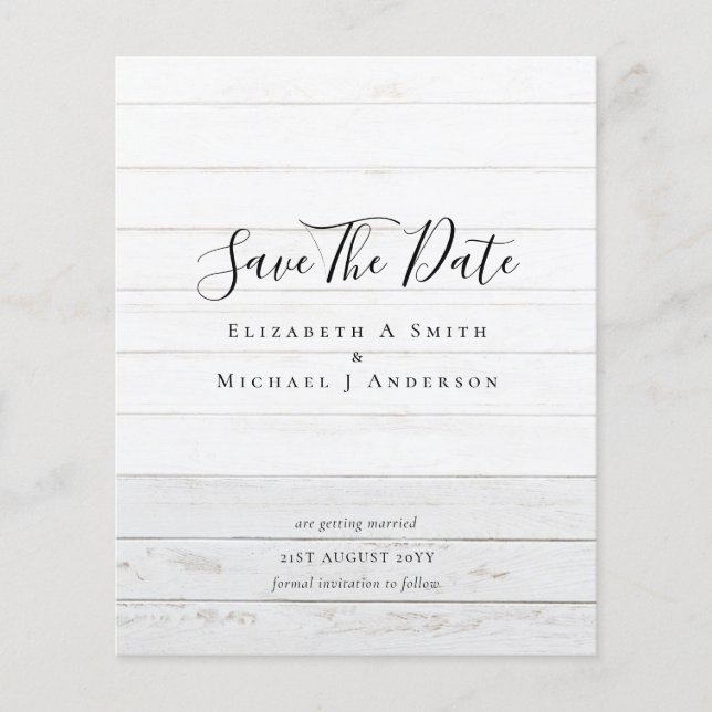 Flyer Modern Minimalist Typography Save the Dates (Frente)