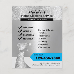 Flyer Modern Silver Glitter Home Clearing House