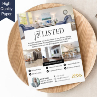 Flyer Moderno Acaba De Listar Imóveis