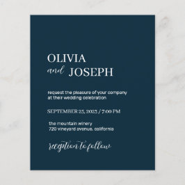 Flyer Moderno e minimalista simples | Casamento Marinho