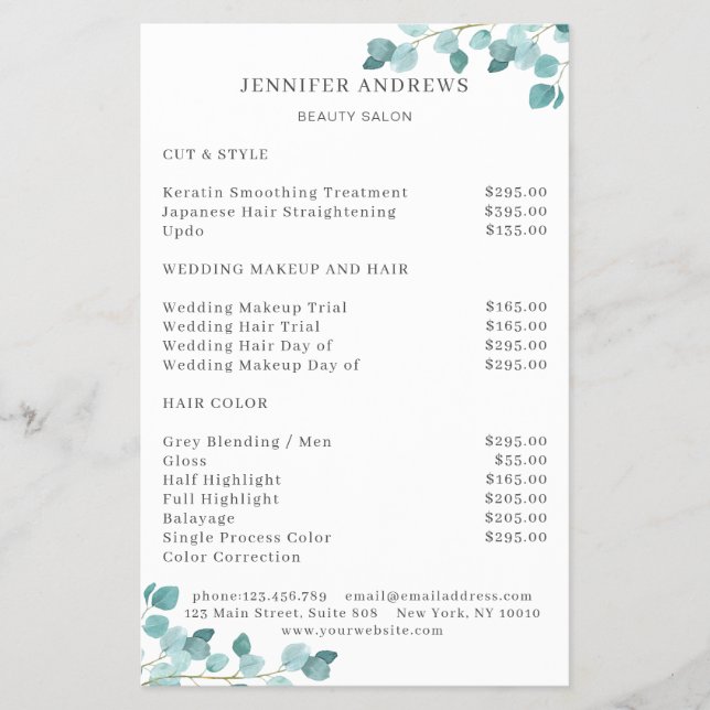 Flyer Moderno, Greenery (Frente)