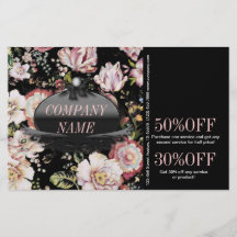 Moderno Vintage Elegante boêmio floral preto