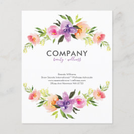 Flyer Moldura das flores aquáticas