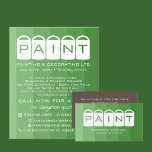 Flyer Mole Verde, Baldes De Tinta, Pintor E Decorador<br><div class="desc">Compartimento Verde,  Baldes de Tinta,  Painter & Decorator Advertising Flyer da Loja Cartão de visita.</div>