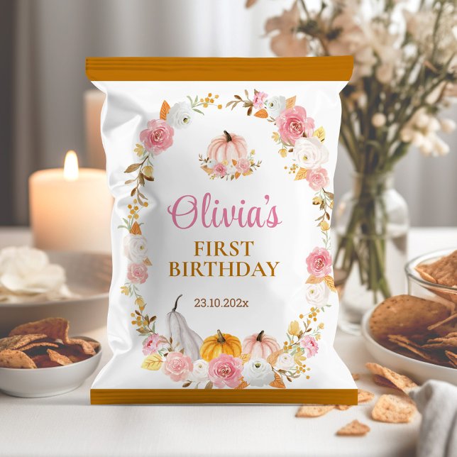 Flyer Molhador Chip Bag do primeiro aniversario Pumpkin  (Criador carregado)