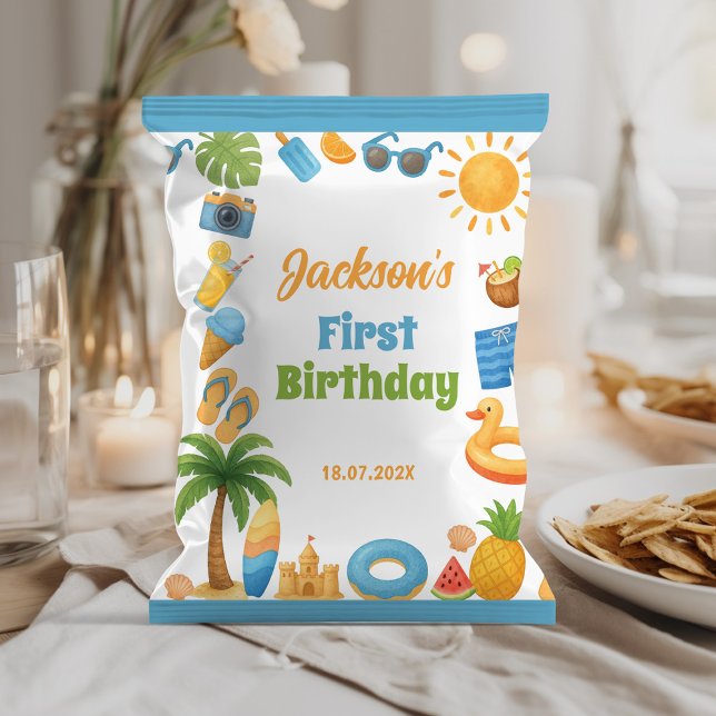 Flyer Molhador de Festa de aniversário Chip Bag Summer B (Criador carregado)