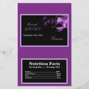 Flyer Molhador de Microondas Pipoca Mis XV Purple Morado