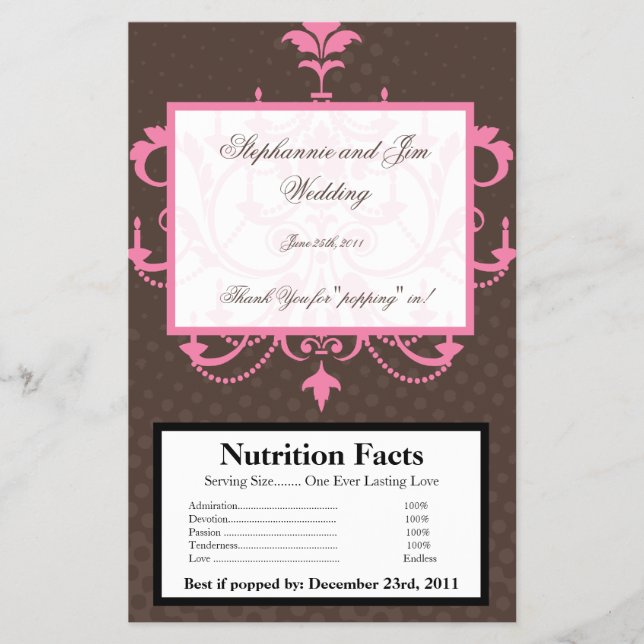 Flyer Molhador de Microondas Pipoca Rosa Chandelier (Frente)