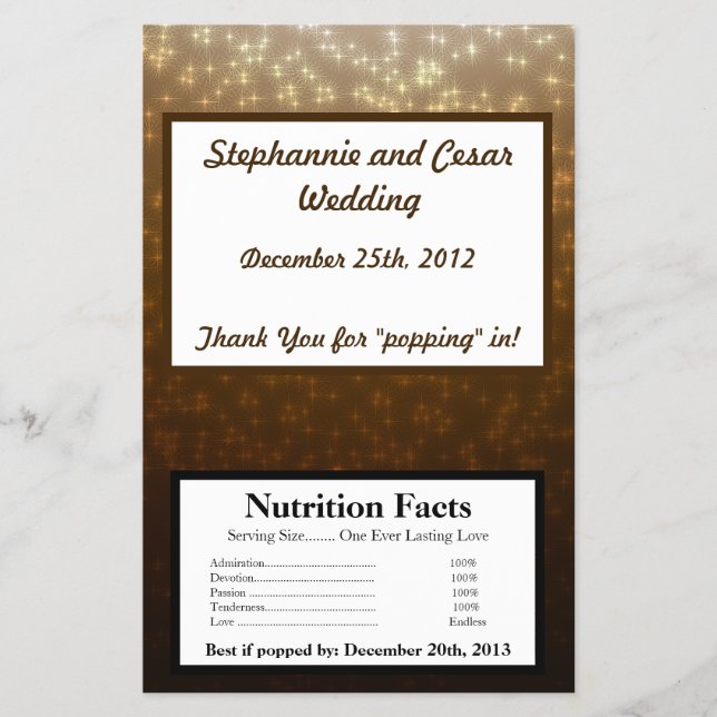 Flyer Molhador de Milho de Micro Ondas Castanho de inver (Frente)