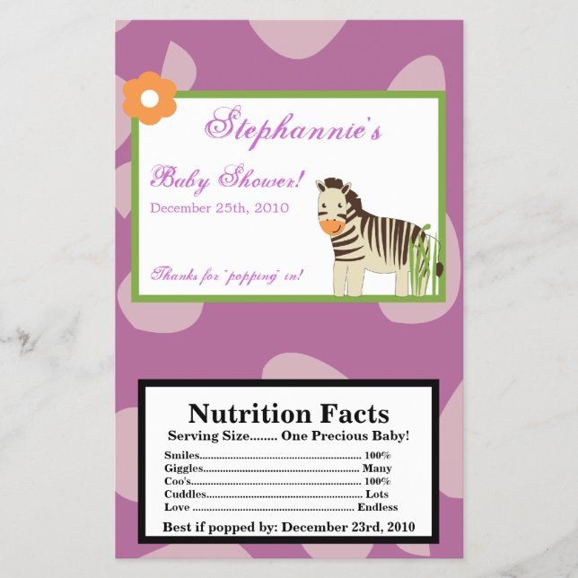 Flyer Molho de Pipoca de Microndas Jacana Animais Roxos (Frente)