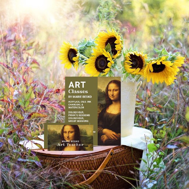 Flyer Mona Lisa, Leonardo Da Vinci, Classes De Arte (Criador carregado)