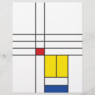 Flyer Mondrian II Design de Arte Moderna Minimalista De 
