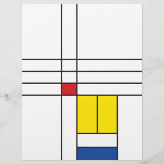Flyer Mondrian II Design de Arte Moderna Minimalista De