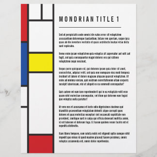 Flyer Mondrian Minimalist Geometric De Stijl Modern Art