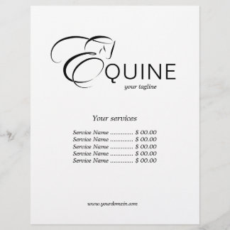 Flyer Monograma - Letra E Cavalo