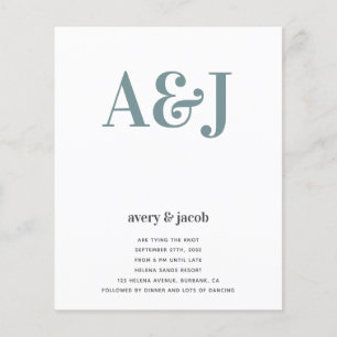 Flyer Monograma QR Código de Orçamento Convite de Casame