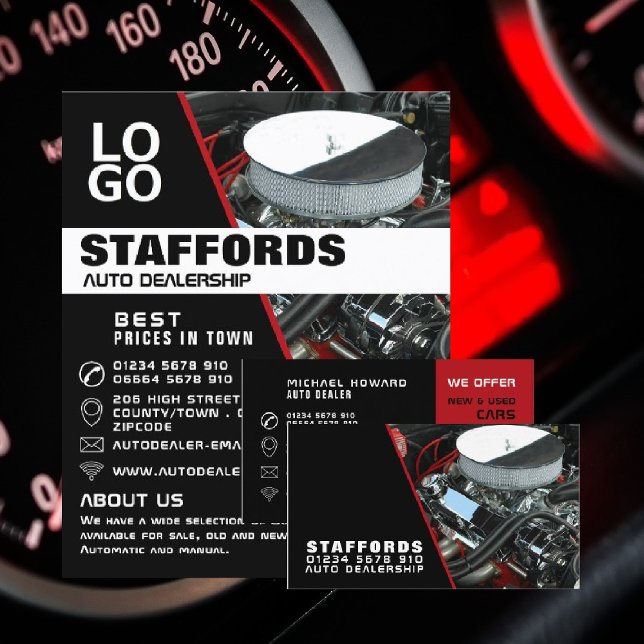 Flyer Motor de Automóvel, Publicidade de Alerta Automáti (Criador carregado)