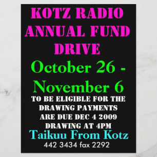 Flyer MOVIMENTAÇÃO ANUAL DE RÁDIO do FUNDO de KOTZ,