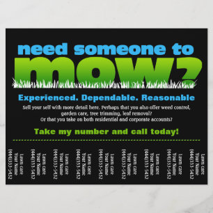 Flyer Mow Grass Lawn Care ganha dinheiro